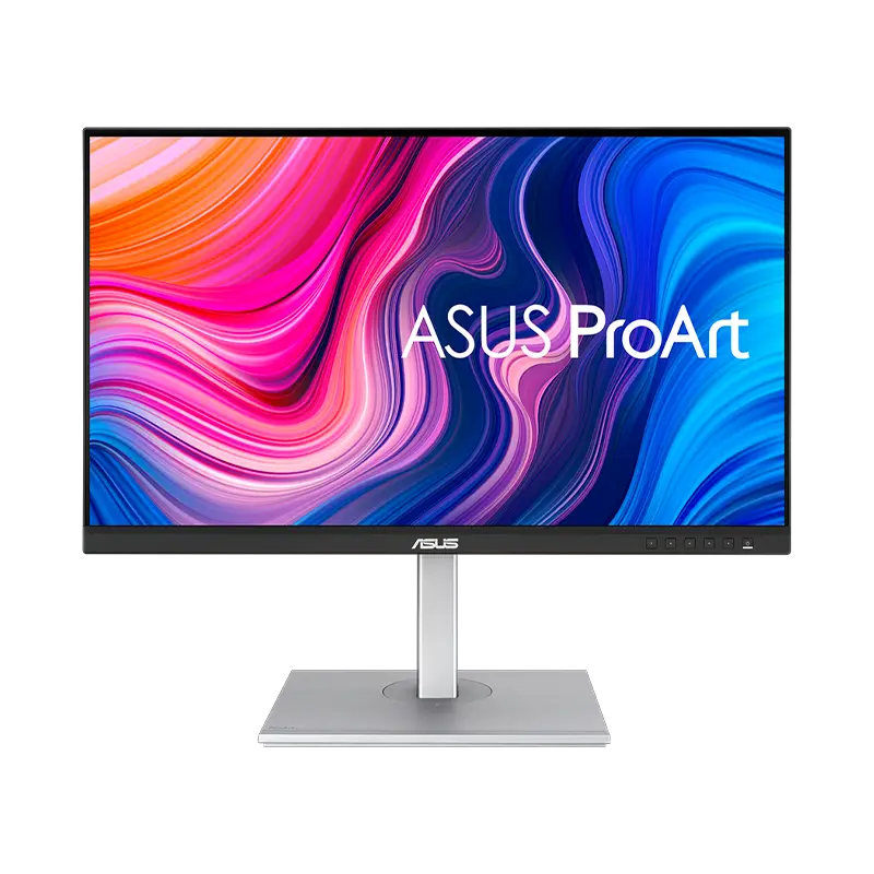 Monitor ASUS ProArt PA279CV - 27" 4K IPS 7 Monitor ASUS ProArt PA279CV de frente, pantalla IPS de 27 pulgadas 4K UHD 3840×2160, bisel delgado y logo ProArt; 100% sRGB/Rec.709, DCI-P3, ΔE
