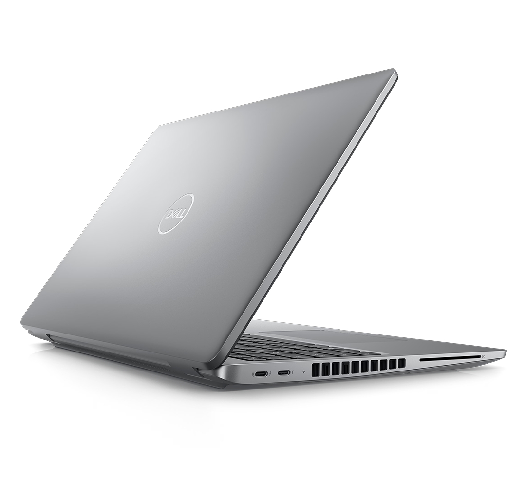 Dell Latitude 5540 | Intel Core i5-1335U | 8GB RAM | 512GB SSD | 15.6" FHD | Windows 11 Pro | 3 Años de Garantía 11 Perfil posterior izquierdo delgado con acabado en gris