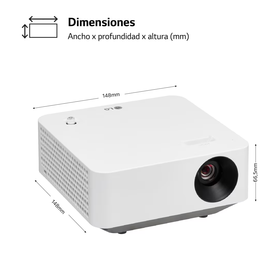 Proyector LG CineBeam PF510Q con Smart webOS 22 y hasta 100 pulgadas