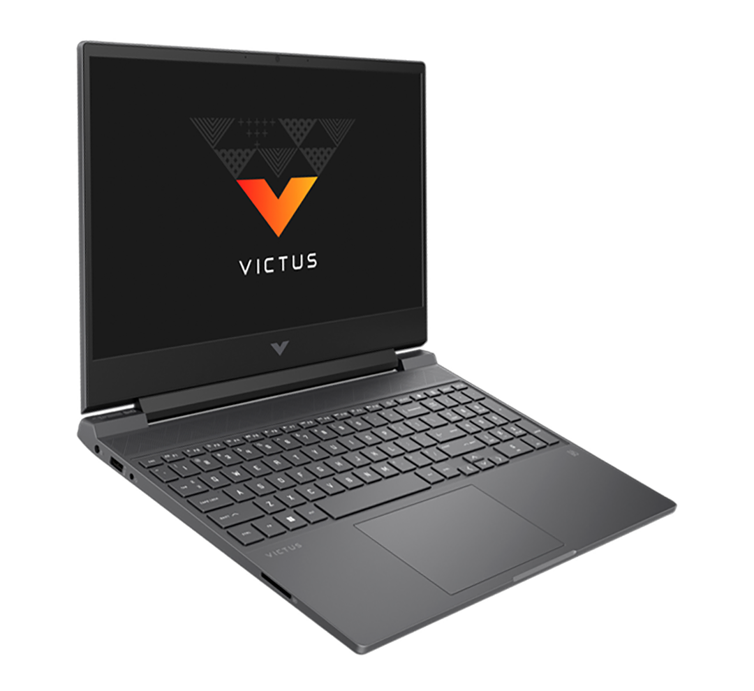 Vista lateral del portátil NOT. HP Victus 15-fb2025la con procesador Ryzen 5 8645HS Vista lateral del portátil NOT. HP Victus 15-fb2025la con procesador Ryzen 5 8645HS