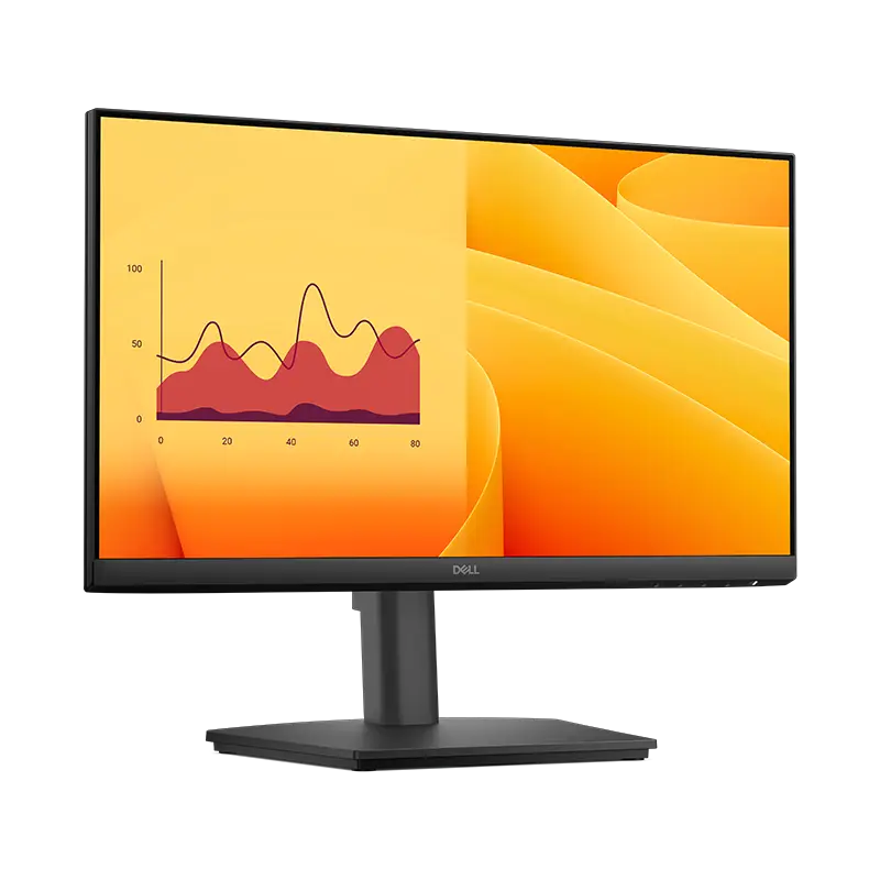 Dell Pro 22 E2225HSM desde la izquierda mostrando soporte regulable, altura 130 mm y acabado negro