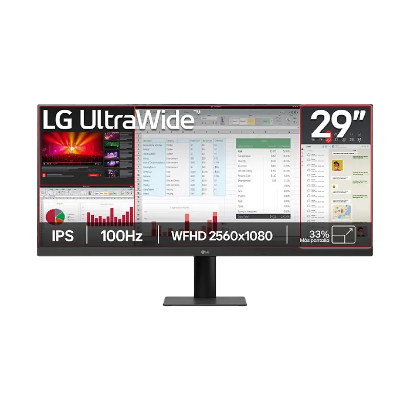 Monitor LG UltraWide 29U511A-B 29" frente IPS 2560x1080 100 Hz negro