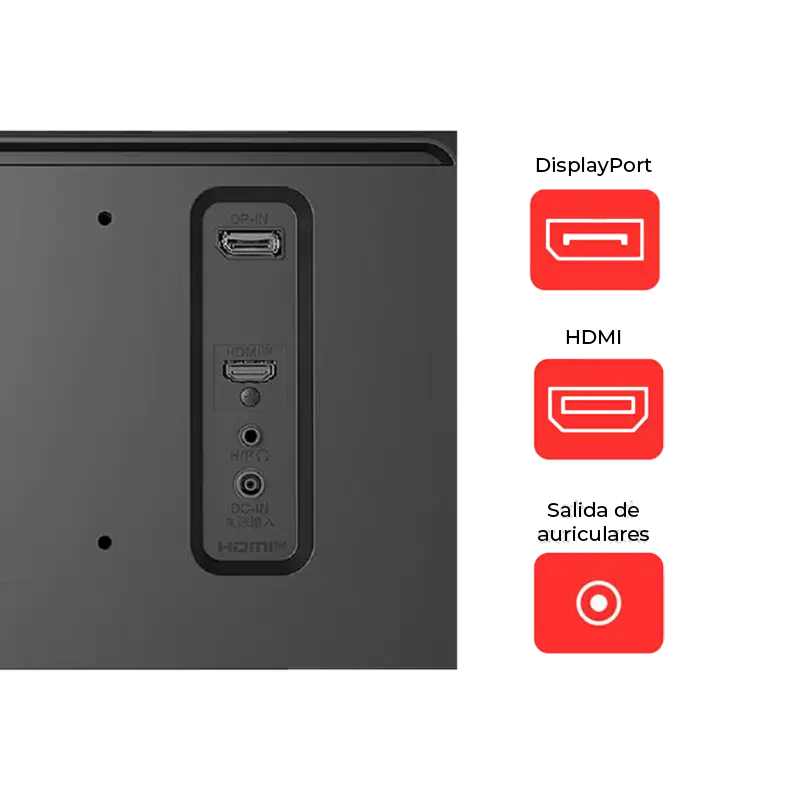 Puertos LG 29 UltraWide 29U511A-B HDMI 1.4 DisplayPort 1.4 jack 3 5 mm