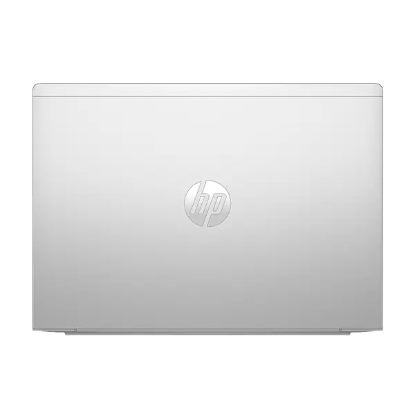Portabilidad y estilo: el cover del HP ProBook 440 G11 A24Z2LT combina chasis ligero de 1,39 kg con acabado profesional plateado y bisel estrecho.
Tapa posterior del HP ProBook 440 G11 A24Z2LT en acabado plateado con logo HP centrado y bisel fino