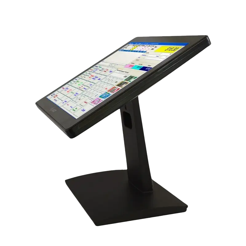 Monitor industrial SAT 1054FPH 15 pulgadas lateral derecho grosor y base