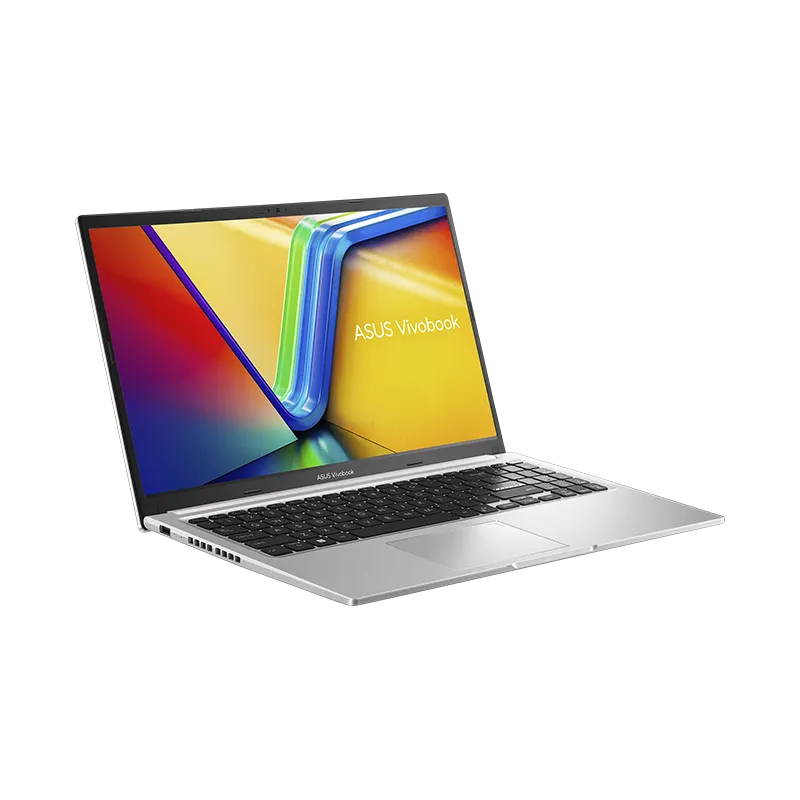 Laptop ASUS Vivobook 15 X1502VA-BQ1219 | Intel Core i7-13620H, 16GB RAM, 512GB SSD 8 Vista lateral derecha del ASUS Vivobook 15, mostrando puertos: USB-C 3.2 con soporte de carga, USB-A 3.2, HDMI 1.4 y entrada de alimentación DC-in. Diseño delgado y compacto.