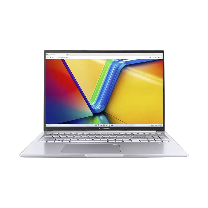 Laptop ASUS VivoBook X1605VA-MB2030 | Intel Core i9-13900H, 16GB RAM, 1TB SSD, Pantalla 16" WUXGA 7 Laptop ASUS VivoBook X1605VA-MB2030 abierta, mostrando su pantalla antireflejo WUXGA de 16 pulgadas. Portátil con procesador Intel Core i9-13900H y diseño en color plata.