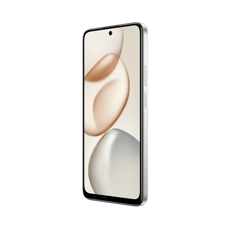 Vista lateral derecha del HONOR X7d en color silver, mostrando su diseño con resistencia IP65 al polvo y agua, y perfil de 8.24 mm de grosor.