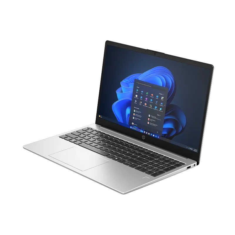 Laptop HP 250R G10 | Intel Core 5 120U, 16GB RAM, 512GB SSD, FreeDOS, Pantalla 15.6" HD 7 Vista lateral derecha de la laptop HP 250R G10 con dos puertos USB-A 5 Gbps y rejillas de ventilación. Portátil ligero desde 1.59 kg.