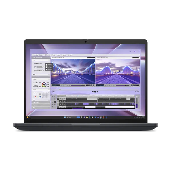 Laptop Dell Pro Max 16 MC16250 Ultra 7 265H RTX PRO 500 32GB 1TB SSD | Pantalla 16" FHD+, Windows 11 Pro 5 Workstation Dell Pro Max 16 MC16250 Ultra 7, mostrando su pantalla FHD+ de 16 pulgadas con tecnología HDR e IR. Portátil profesional con Intel Core Ultra 7 265H vPro y NVIDIA RTX PRO 500 6GB GDDR7.