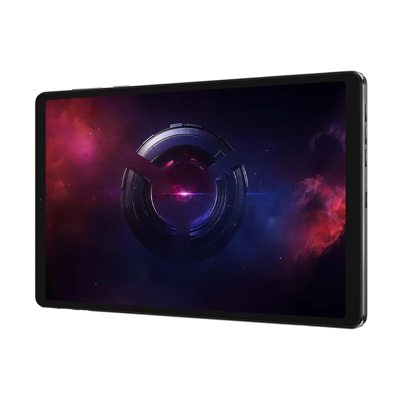 Tablet Lenovo Legion Tab ZAEF0086EC 8.8" Snapdragon 8 Gen 3 12GB 256GB | Pantalla 165Hz, Wi-Fi 7 6 Legion Tab en posición horizontal (modo paisaje) mostrando su pantalla táctil de 8.8 pulgadas con relación de aspecto ultra-wide gaming view, sistema de enfriamiento Legion Coldfront y certificación TÜV Rheinland Precise Touch.