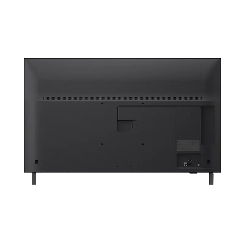 Panel posterior del LG 43UA7500PSA mostrando los puertos de conexión: 3 HDMI (eARC/ALLM), USB 2.0, RF, salida óptica SPDIF y soporte VESA 200x200 para montaje en pared. Peso de 7.3 kg sin base.